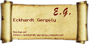 Eckhardt Gergely névjegykártya