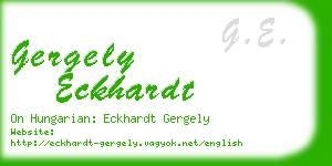 gergely eckhardt business card